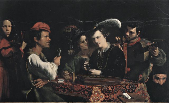 Anonimo — Paolini Pietro - sec. XVII - Giocatori di carte — insieme